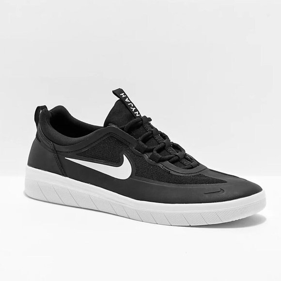 Nike SB Nyjah Free 2 Low Mens Skateboard Shoes Black White BV2078-001 NEW Multi - Picture 5 of 7